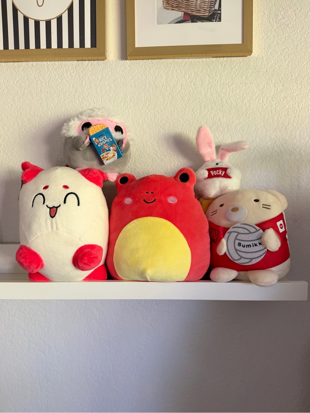 Red & Yellow Plush Frog & Friends Plush set of 5